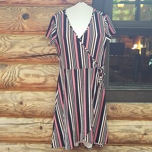 EUC! Worn once!  Fun, striped dress! Comfortable!